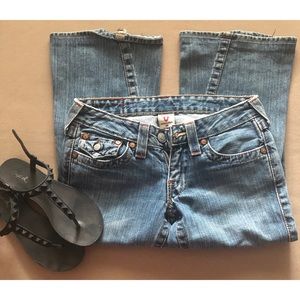 True Religion flare/ wide leg jeans